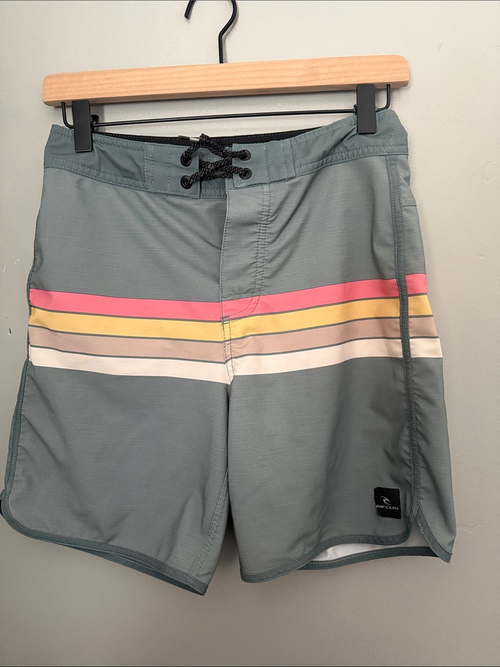 Rip Curl Mirage Boy's Teal Stripe Boardshorts | Size 12/26
